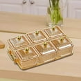 thumbnail image 4 of Luxury Snacks Fruit Plate with Double Handle for Tray Serving Holiday Seasoning Snacks Aureate 6 Bowls, 4 of 8