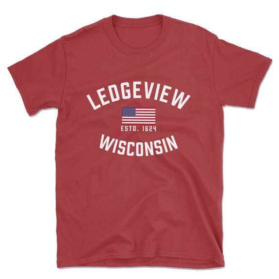 Ledgeview Wisconsin Patriot Men's Cotton T-Shirt