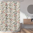 thumbnail image 2 of Vintage Floral Boho Bathroom Fabric Bath Shower Curtain by Sweet Jojo Designs - Blush Pink, Yellow, Green and White Shabby Chic Rose Flower Farmhouse, 2 of 5