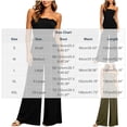 thumbnail image 3 of Costeam Womens Solid Color Sleeveless Jumpsuit Elastic Waist Loose Fit Wide Leg Full Length Soft Fabric Lightweight Breathable Casual One Piece Pants, 3 of 6