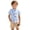 Blue, variant on Boys Outfits Cartoon Print Mock Neck Short Sleeve Shirt Top And Shorts 2 Piece Everyday Wear Baby Boys' Clothing Sets