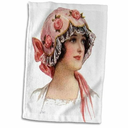 - Symple Stuff Victorian Lady with Rose Lace Bonnet Towel