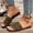 Army Green, variant on Women's Square Toe Metal Ornament Flat Sandals, Wide Width Open Toe Breathable Casual Summer Beach Slippers Black 38