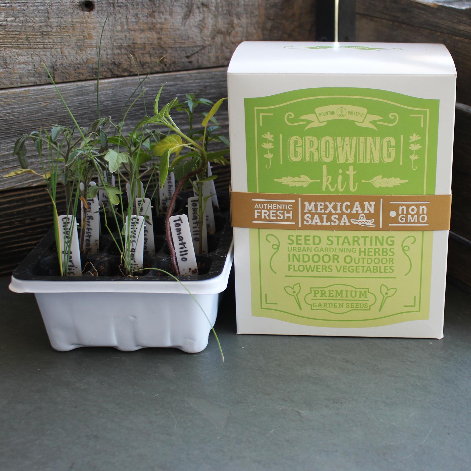 Mexican Salsa Garden Seed Starter - Premium Kit - 18 Non-GMO Varieties - Grow Vegetables for Salsa, Pico De Gallo More - Cilantro Herb, Tomato, Onion, Peppers, Basil, Jalapeno, More