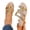 Gold, variant on Women Sequined Hollow Out Wedge Slides Sandals Linen Footbed Non Slip Thick Sole Plus Size Summer Ladies Dressy Sandals,Silver