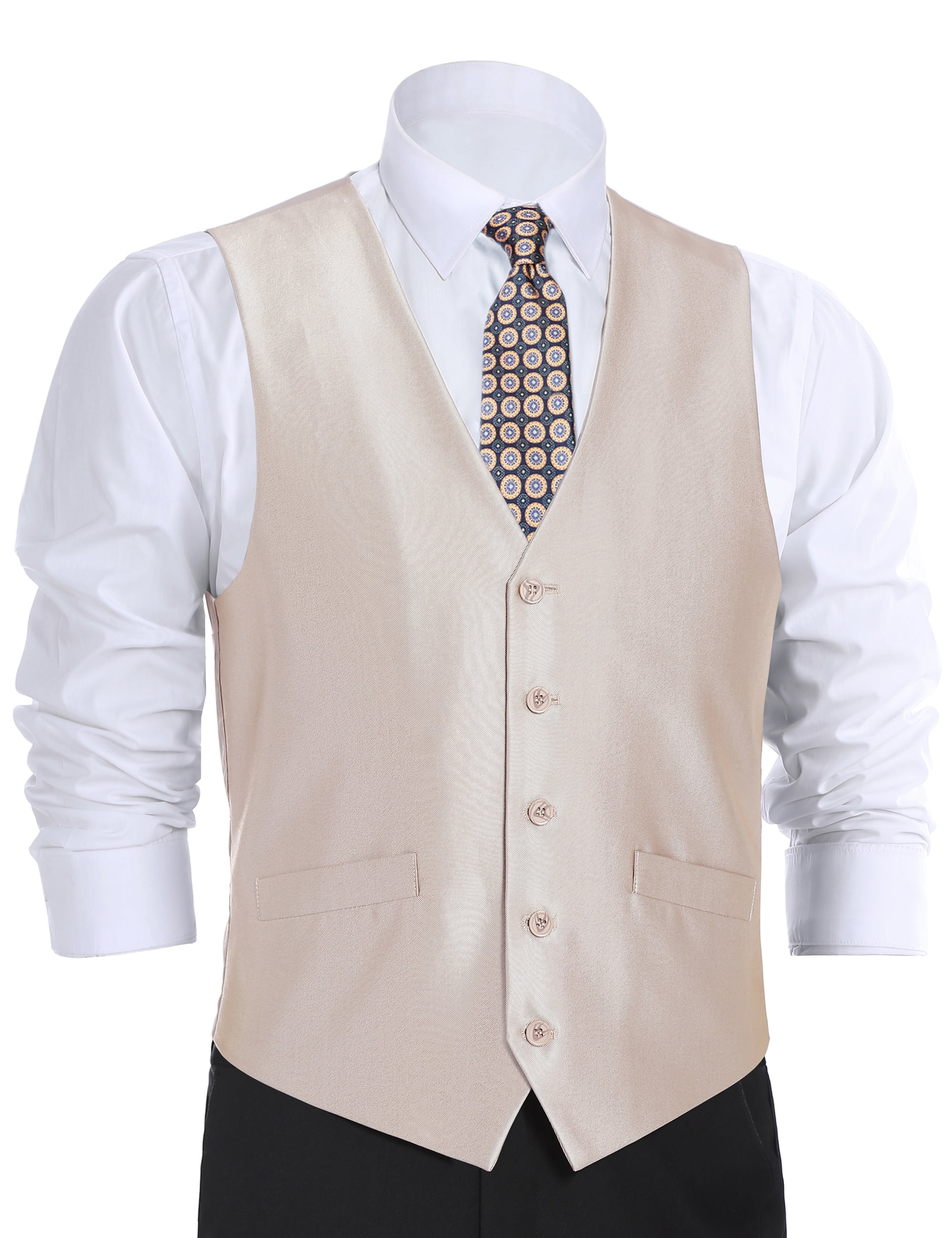 Verno - Men's Formal Regular Fit Suit Vest Business Tuxedo Waistcoat ...