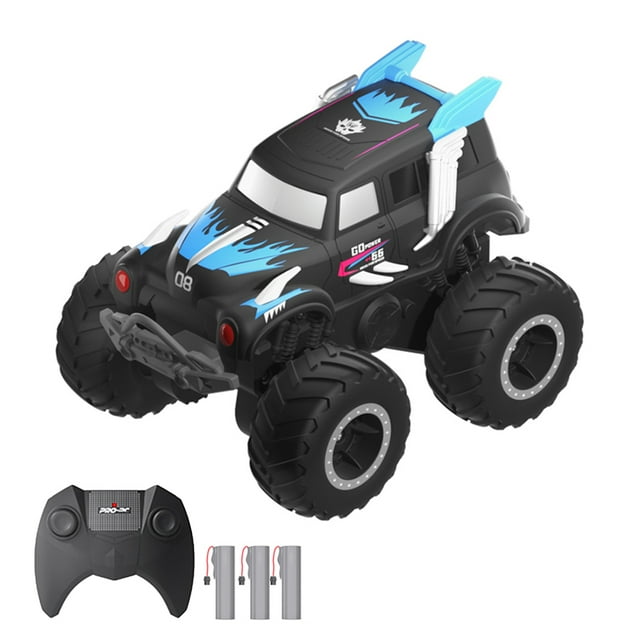 TFixol 2.4G All-Terrain Remote Control Car with 360° Spin & Stunt Features, 3-Battery Set, Blue - Perfect for Kids' Outdoor Fun