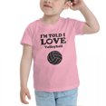 thumbnail image 3 of I'm Told I love Volleyball Cute Toddler T Shirts for Boys Girls (Pink, Youth S), 3 of 5