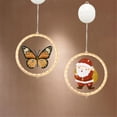 thumbnail image 3 of Gibobby Pequeña nocturna campana de Navidad ventana decoración redonda DIY punto dibujos animados dormitorio Led(O), 3 of 5