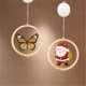 thumbnail image 3 of Gibobby Pequeña nocturna campana de Navidad ventana decoración redonda DIY punto dibujos animados dormitorio Led(J), 3 of 5