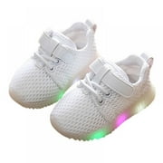 Maxcozy Toddler Light Up Shoes for Boys Girls Kids Led Sneakers Breathable Mesh Tennis Shoes for Little Kids 1-6 Years