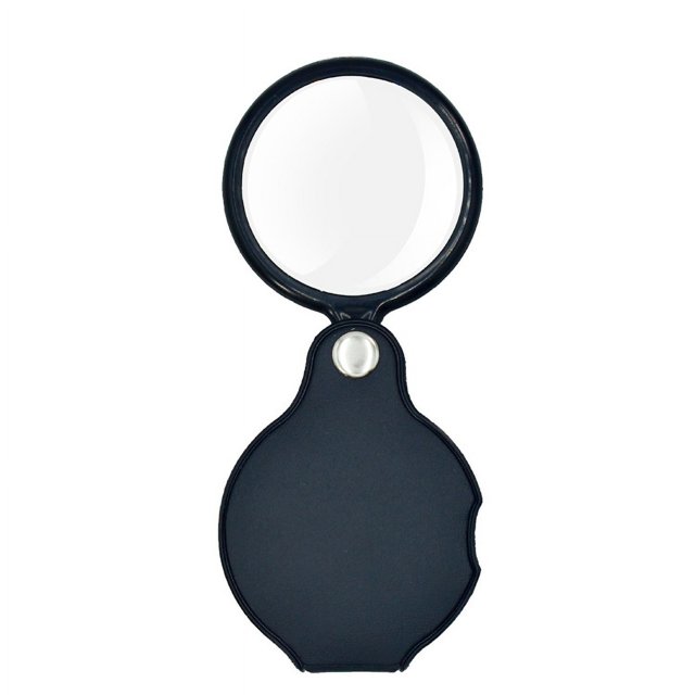 Lupa de bolsillo Lupa de lectura plegable 10X, Lupa portátil, con estuche protector