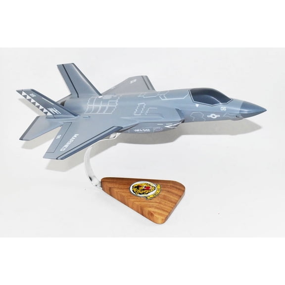 Lockheed Martin® F-35b Lightning II®, VMFA-542 2023, 18 inch Mahogany Model