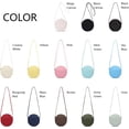thumbnail image 3 of Circle Crossbody Bag for Women NYLON Circle Purse with Zipper Adjustable Knot Shoulder Straps, 3 of 8