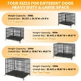 thumbnail image 6 of Heavy Duty Indestructible & Escape-Proof Dog Crate 36 Inch for Large High-Anxiety Dogs Three Door, Heavy Duty Dog Kennel with Lockable Wheels for Large XL XXL Dogs, Easy-Clean Removable Tray Included, 6 of 8