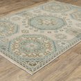 thumbnail image 2 of Oriental Weavers Maeve Area Rug - MAE03 - 3'3" x 5' - in Beige/ Teal - Vintage Inspired, Stain Resistant, Family and Pet Friendly , Entrway, Bedroom Rug, 2 of 3