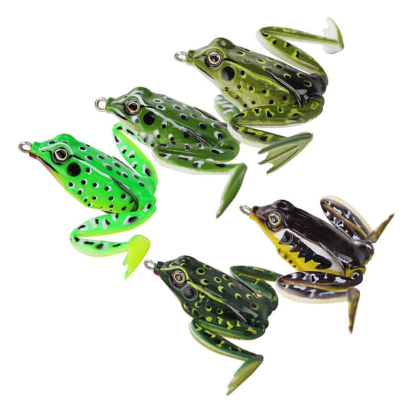 Simulated Soft Frogs Baits Topwater Frogs Lures with Hook Frogs 5cm Artificial Crankbait Lures Swimbait Fishing Lures