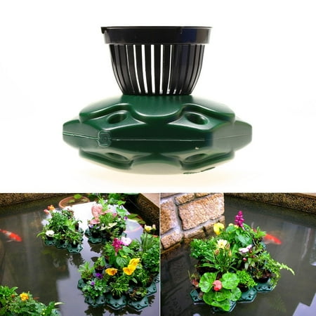 Fish Planter Pots Aquaponics Floating Pond Planter Basket Kit - Hydroponic Island Gardens Features by Aquarium Supplies ()