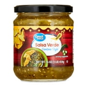 Great Value Medium Cantina Style Salsa Verde, 16 oz