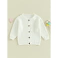 thumbnail image 2 of Bagilaanoe Newborn Baby Girl Knit Cardigan Long Sleeve Sweater Knitwear Coat 3M 6M 12M 18M Infant Fall Casual Tops Outwear, 2 of 8