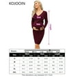 thumbnail image 5 of Maternity Ribbed Knit Long Sleeve Wrap V Neck Bodycon Fall Casual Sweater Mini Dress with Belt, 5 of 5