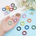 thumbnail image 3 of 20Pcs 10 Colors Zinc Alloy Spring Gate Rings Twisted Round Ring Mixed Color 28.5x5mm 2pcs/color, 3 of 6