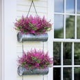 thumbnail image 5 of 10 Bundles Artificial Lavender Flowers Outdoor Fake Plants Faux Plastic UV Resistant Flowers for Sping Summer Home Garden Porch Window Box and Cemetary Grave Decorations (Fuchsia), 5 of 7