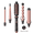 Rose Gold, variant on Wavytalk 5 in 1 Curling Iron Set, Ceramic Curling Wand from 0.5 to 1.25 inch and a Thermal Brush, Fast Heat Up , Dual Voltage, Pink