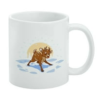 Baby Reindeer Christmas Holiday White Mug