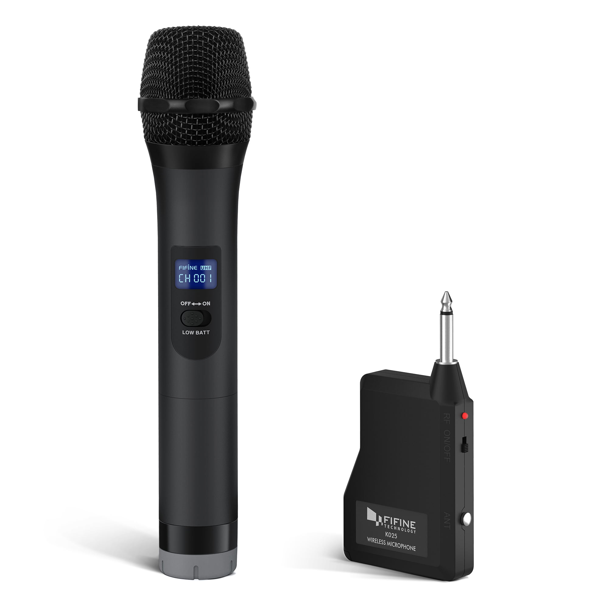 K025 Wireless Microphone,FIFINE Handheld Dynamic Microphone Wireless mic System for Karaoke Nights and House Parties to Have Fun Over the Mixer,PA System,Speakers.