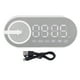 thumbnail image 2 of Altavoz Bluetooth 5.0 Reloj Espejo Graves Pesados Radio FM Reloj Despertador Digital Recargable con Luces Coloridas Blanco, 2 of 5