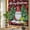 Red Black, variant on Black Mountain Privacy Window Film, Decorative Stained Glass Window Film, Peaks Landscape Forest Tree Resuable Rainbow Static Cling for Home Bathroom Living Room Glass Door 17.7"x39.3"