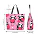 thumbnail image 5 of Easygdp Panda Heart Valentine Pink Bolsas Tote para Mujer, Bolsos de Hombro para Viaje, Bolsos de Mano de Gran Capacidad para Compras y Trabajo, 5 of 8
