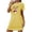 Yellow, variant on PRINxy Women's Modern Plus Size Christmas Short Sleeve Round Neck Chest Print Nightgown for Nightie and Sleepwear with All Day Comfort Black XXXXL