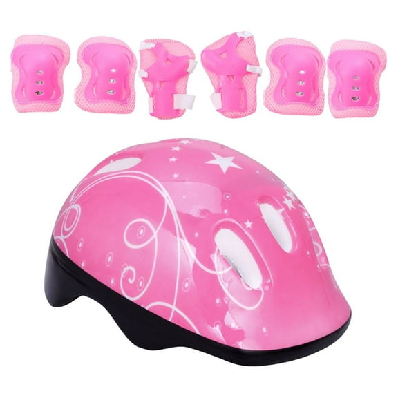 Kids Adjustable Helmet Suitable for Ages 3-12 Years Toddler Boys Girls, Sports Protective Gear Set Knee Elbow Wrist Pads for Bike Skateboard Scooter Rollerblading