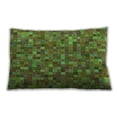 thumbnail image 1 of Ahgly Company Patterned Outdoor Rectangular Antique Bronze Green Lumbar Throw Pillow, 13 inch by 19 inch, 1 of 5