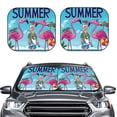 thumbnail image 2 of Balery Beach Flamingo Trio Parasol para parabrisas de coche de 2 piezas | Parasol plegable para parabrisas delantero de coche para la mayoría de sedanes-Medium, 2 of 6