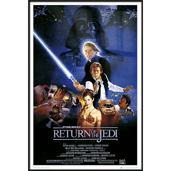 Star Wars: Episode VI - Return Of The Jedi - Framed Movie Poster (Regular Style) (Matte Black Plastic Frame)