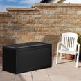 thumbnail image 6 of 100 Gallon Rattan Deck Box, Lockable Waterproof Storage Box for Poolside, Patio, Garden, Home and Balcony - Black, 6 of 9