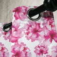 thumbnail image 3 of Ambesonne Watercolor Grommet Curtain, Abstract Peonies, 50" x 72", Pink Magenta, 3 of 6