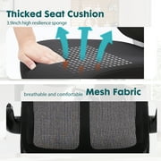 Mesh Chair with High Back, Ergonomic Office Computer Chair with Flip-up Armrests, Lumbar Support, Backrest for Home Office, Black