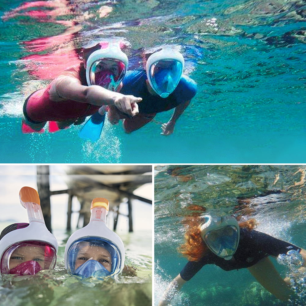 Full Face Snorkel Mask Scuba Diving Swimming Easy Breath Underwater Anti Fog 