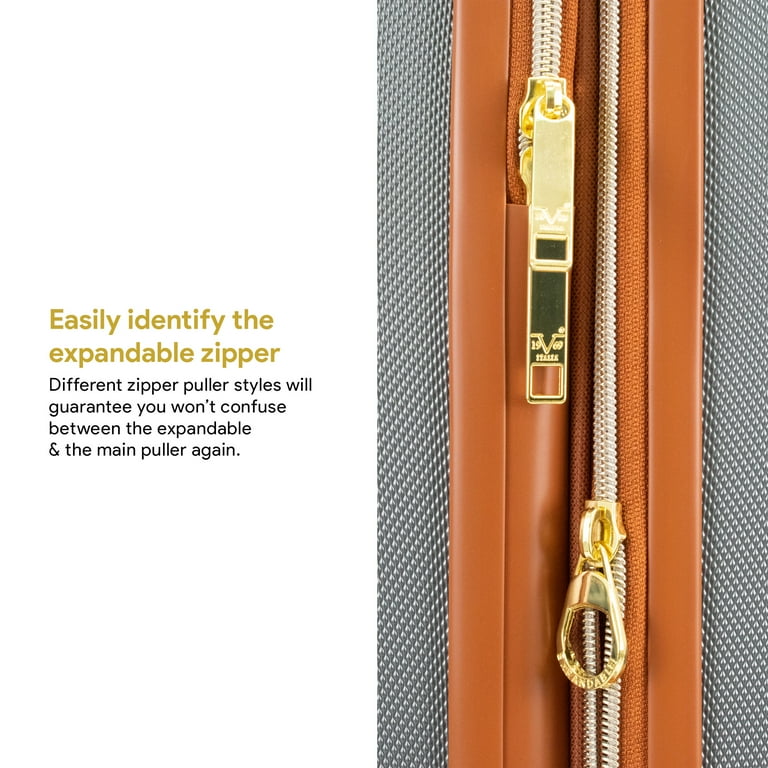 19V69 Italia Vintage Expandable Hard Spinner Luggage Set (3 Piece
