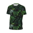 thumbnail image 6 of Wukai Lush Foliage Green Plant Print Men's Short-Sleeved Mesh T-Shirt,Quick-Dry Short Sleeve Workout T-Shirt-3X-Large, 6 of 8