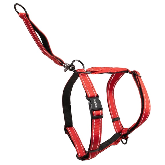 Sporn Nylon Non-Pulling Dog Harness, Black, M/L (22" to 30" Chest Size)