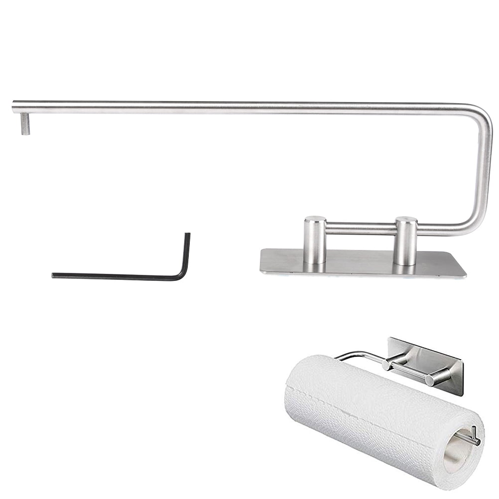 QLOUNI Paper Roll Holder Kitchen Roll Holder Wall Roll Holder Stainless