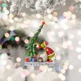 thumbnail image 1 of Grinch Decoration Stole Christmas Resin Pendant Christmas Tree Decoration, 1PC Christmas Decoration How The Stole Christmas with Present Christmas Ornament, 1 of 3