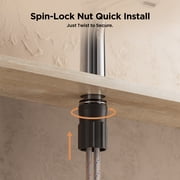 JOMOO Waterfall Bathroom Faucet, Spin-Lock Quick Install, Low-Lead Brass, Pop-Up Drain Included, Chrome