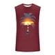 thumbnail image 4 of Camiseta sin mangas de cuello redondo para hombre, informal, a la moda, con estampado, deportiva, de poliéster, 4 of 5