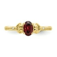 thumbnail image 5 of Primal Gold 10 Karat Yellow Gold Garnet and Diamond Ring, 5 of 7